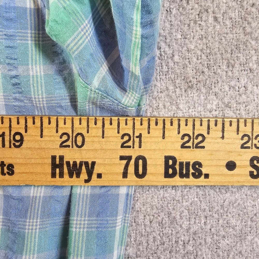 Blast Petites Jacket Cottagecore Grannycore Retro Floral Plaid Blue Green PS - Picture 8 of 12